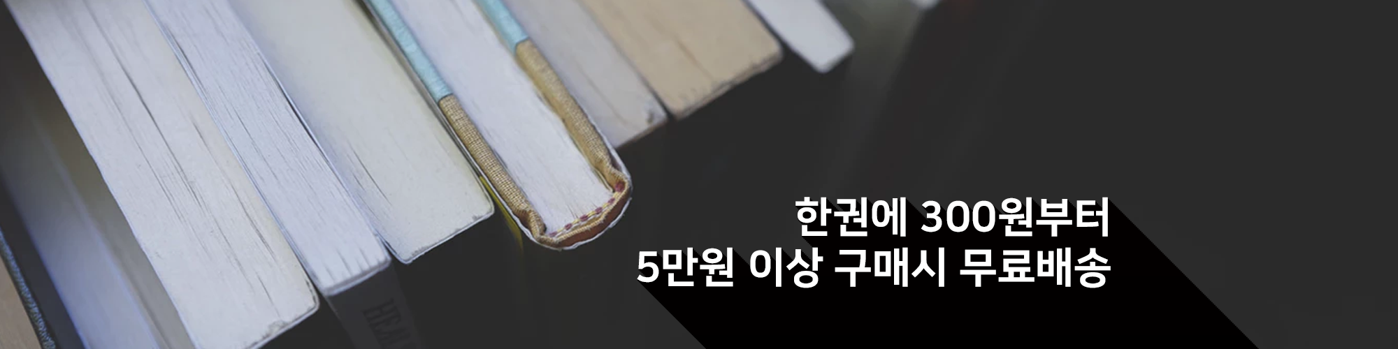 한권에 300원부터, 5만원 이상 구매시 무료배송